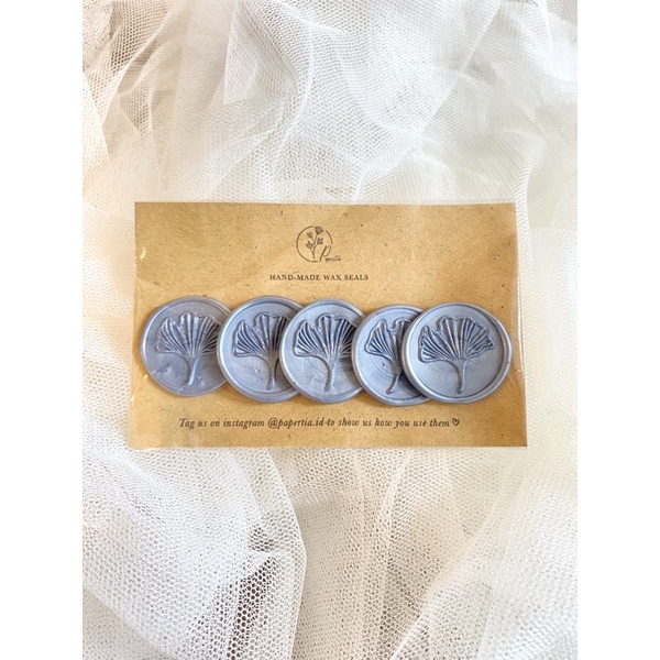 

GINGKO (Dusty Blue) - Wax Seal Coin Sticker Instant