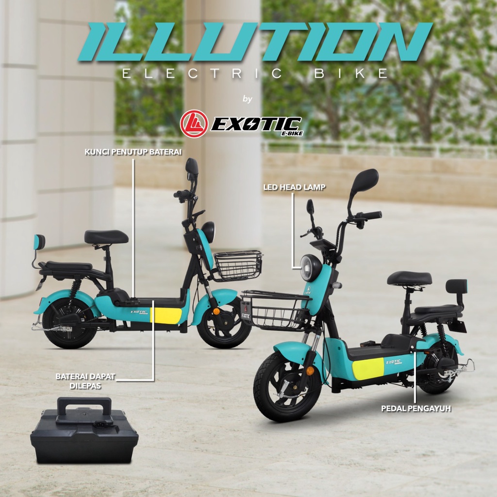 Sepeda Listrik Exotic Illution Garansi Sepeda Listrik E-Bike 500 Watt