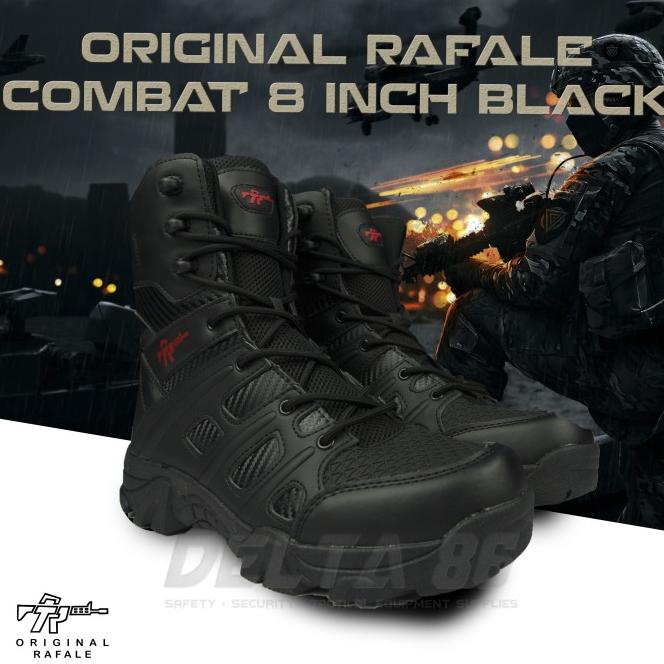 Sepatu Original Rafale Combat 8 Inch / Sepatu Tactical Combat Hitam