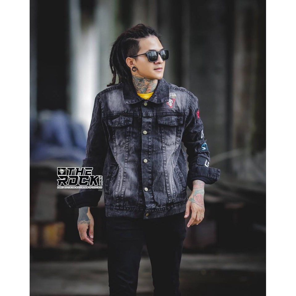 JAKET JEANS PRIA TERBARU Gakuran Genji Crows Bandung Cowok Trend Emblam Jaket Jeans Sandwash