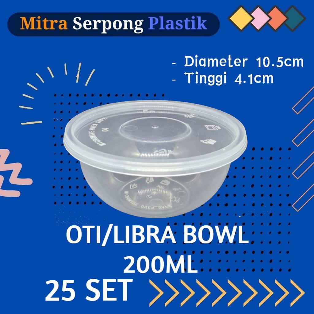 MSP ~ THINWALL LIBRA / KCS  BOWL 200ML ISI 25SET