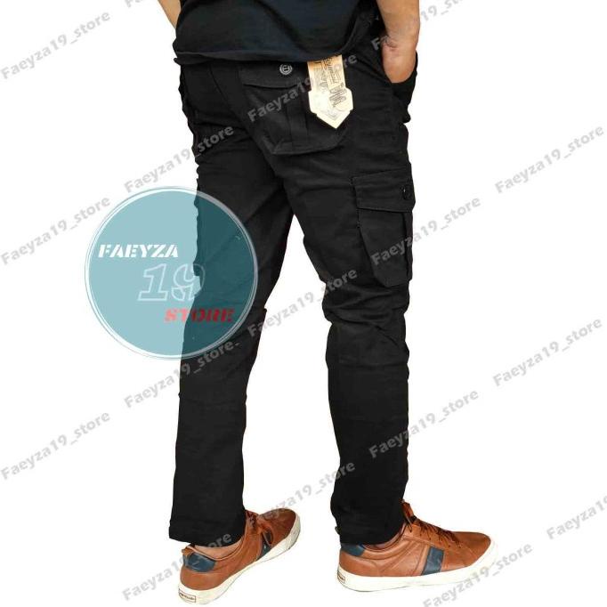 celana panjang pria / celana panjang cargo kantong samping pria
