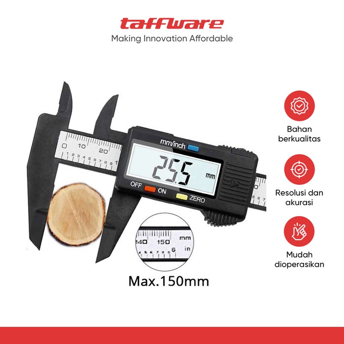 

Taffware Jangka Sorong Digital with LCD Screen - JIGO-150