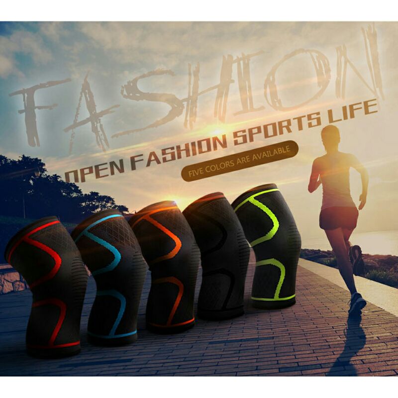 Pelindung Lutut Knee Support Pad Brace Fitness Gym 1 Pair a-7718 Black