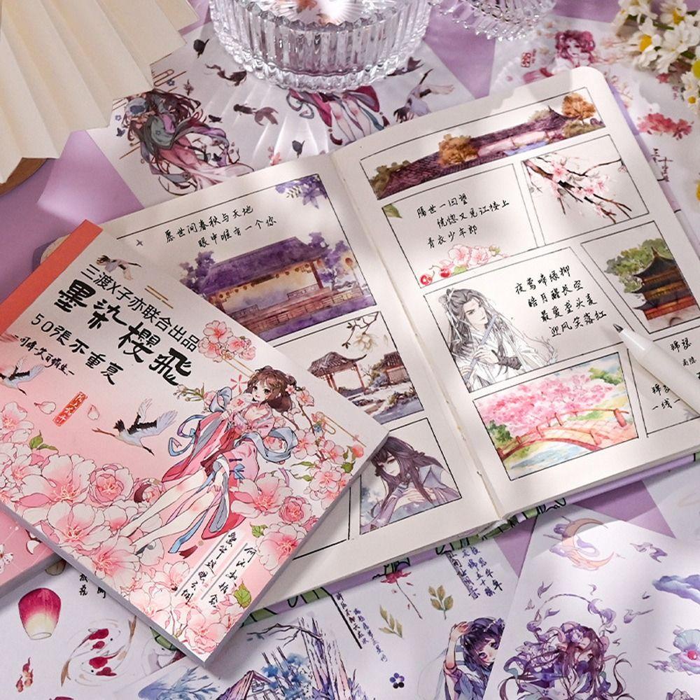 Agustinina Stationery Stiker Buku Gadis Manis Kawaii Tangan Akun DIY Album Foto Perlengkapan Kantor Sekolah Jurnal Sumber Bahan Decals