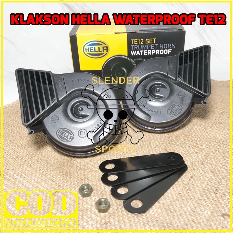 PAKET KLAKSON HELLA WATERPROOF - KLAKSON KEONG HELLA WATERPROOF TE12 12V