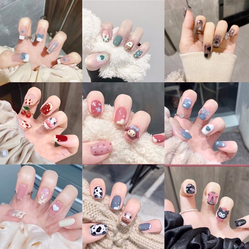 24 PCS Kuku Palsu 3D Kuku Palsu Nail Art /Fake Nails / Kuku Palsu Murah / Kuku Palsu Pengantin / Kuku Palsu Panjang