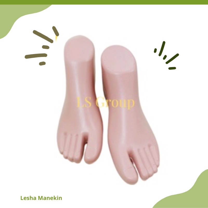 Manekin Kaki Sandal - Patung Telapak Kaki Cewek Kulit Dekorasi toko telapak kaki kulit