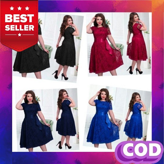Dress Wanita Import Baju Pesta Gaun Party Dres Premium Drees Wanita Dress Deres Brokat Drees Pesta D