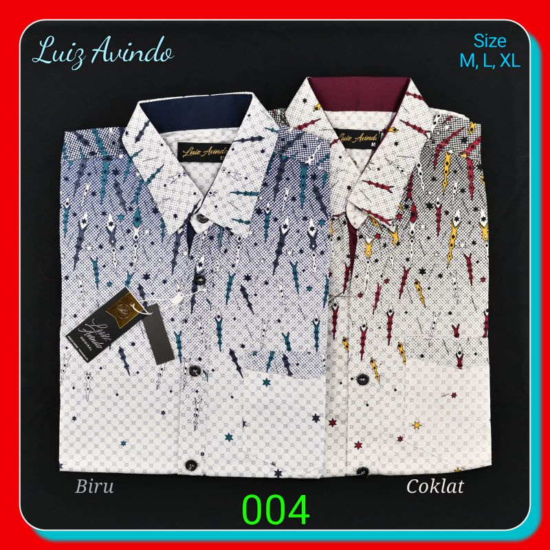 Kemeja Kasual Pria Lengan Pendek Luiz Avindo 004