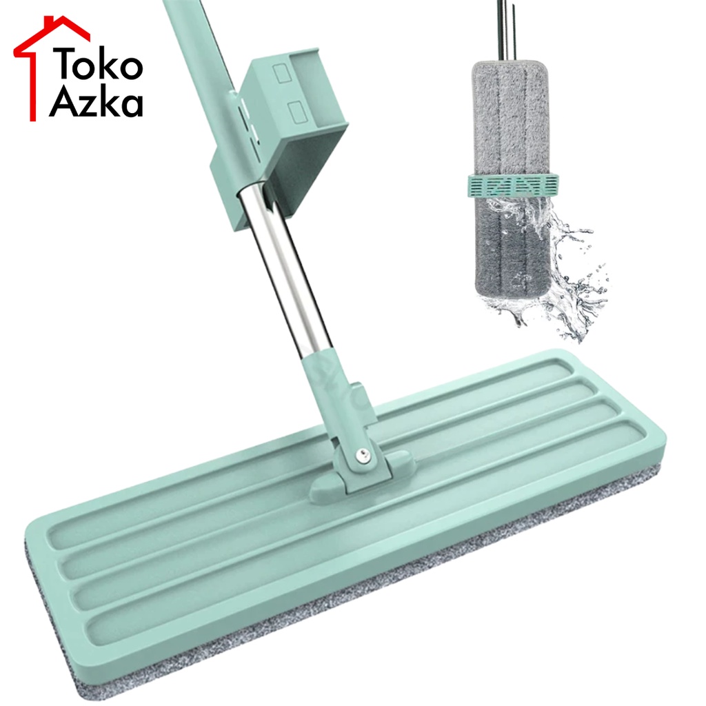 Alat Pel Lantai Ultra Mop Acline  Pel Lantai Falte Mop Tarik Biru Handsfree