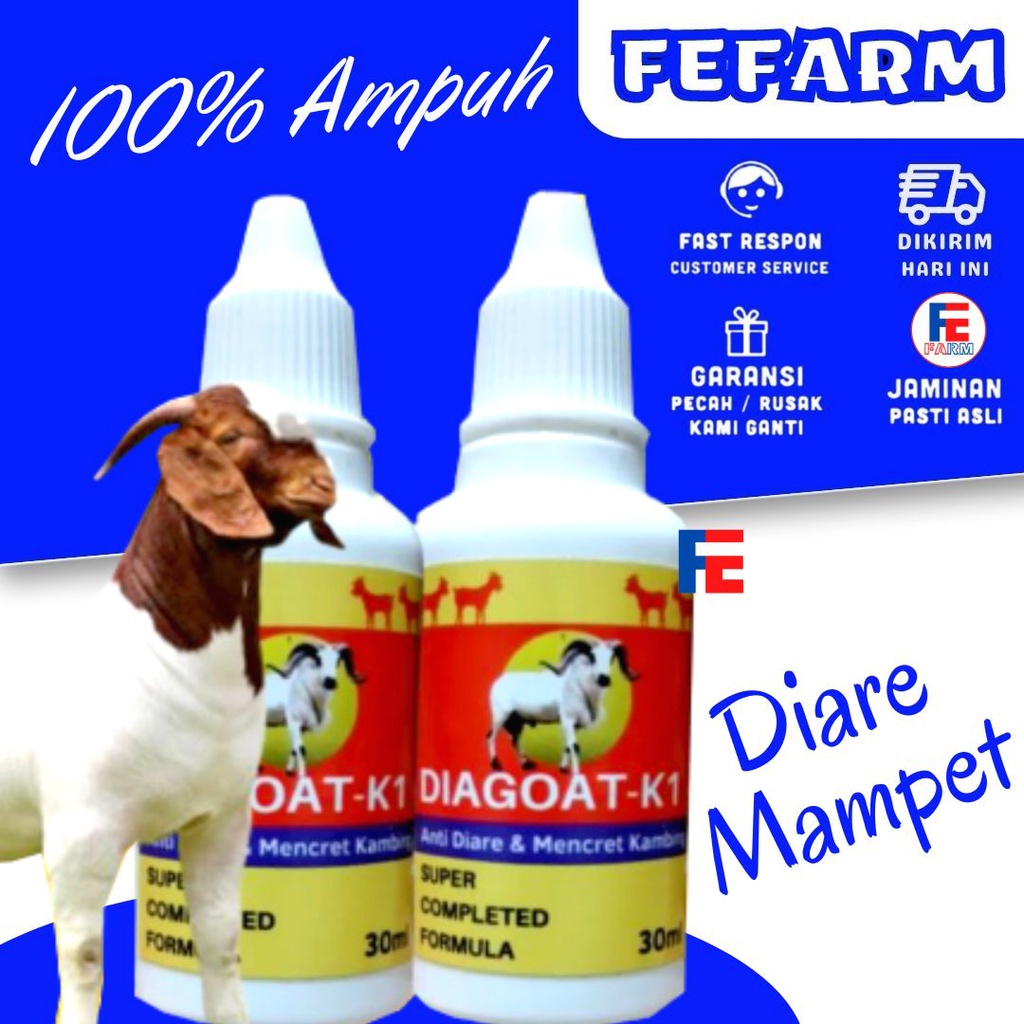 Obat Diare Mencret Kambing Domba Ampuh DIAGOAT K 1 FEFARM