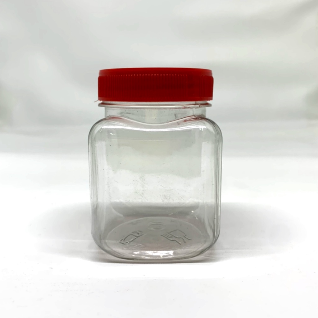 Botol Sambal / Toples Plastik Kotak 200ml TANPA SUMPEL