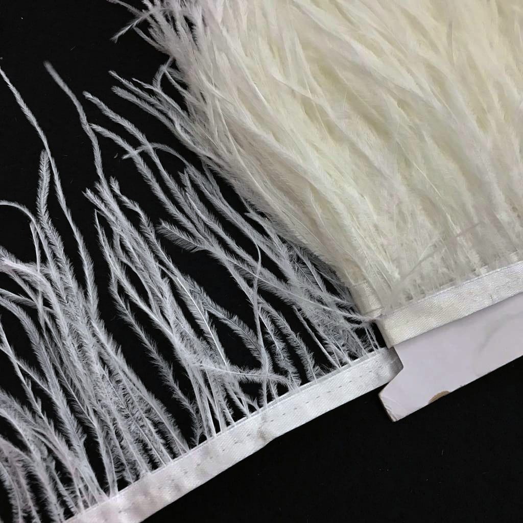 Bulu Ostrich | Single Ostrich | Renda Bulu | Bulu Putih | Bulu Baju | Bulu Hiasan Gaun | Renda Bulu