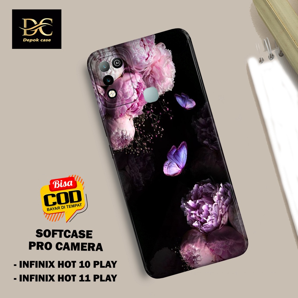 Case Infinix Hot 10 Play / Infinix Hot 11 Play Terbaru - Fhasion Case BUNGA - Casing Hp Infinix Hot 