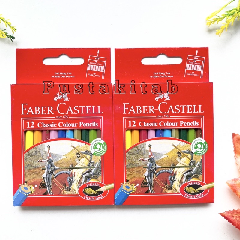 

PENSIL WARNA FABER CASTELL CLASSIC COLOUR PENCIL 12 WARNA PENDEK