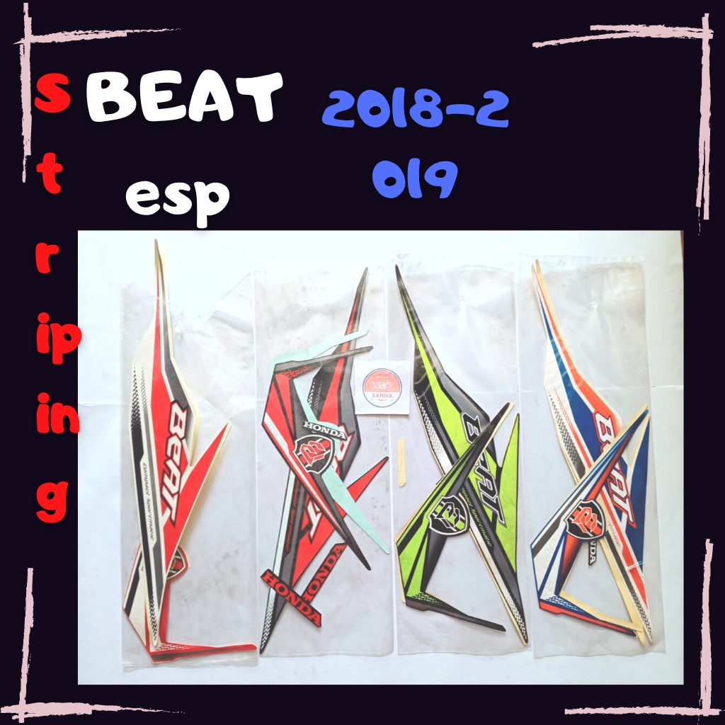 STRIPING STICKER MOTOR BEAT ESP 2018 2019 LIST BODY BEAT ESP 2018 2019 TERMURAH