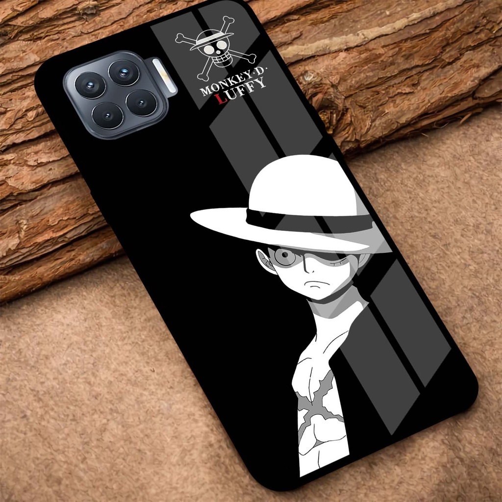 Case Glossy Oppo RENO 4F | Casing Kilau Hp Oppo | Pelindung Hp | Motif Anime One Piece Luffy