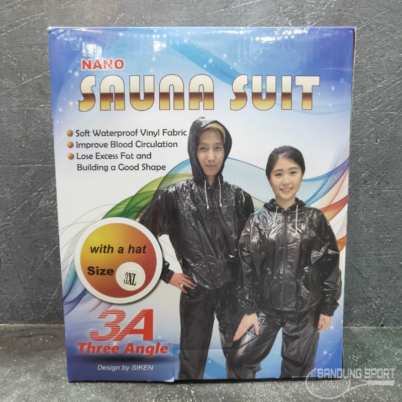 Jaket Sauna Suit Nano 3A Three Angle / Jaket Olahraga /Baju Sauna