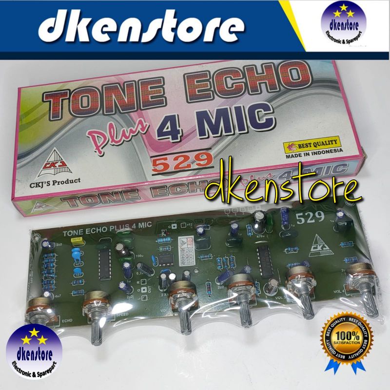 Kit Tone control Penguat Mic 4ch Echo Toel plus 4mic