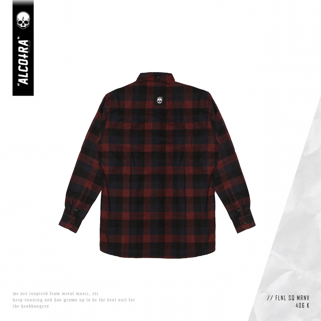 FLANEL SQ MRNV // FLANEL SQUARE MAROON NAVY KANTONG SATU