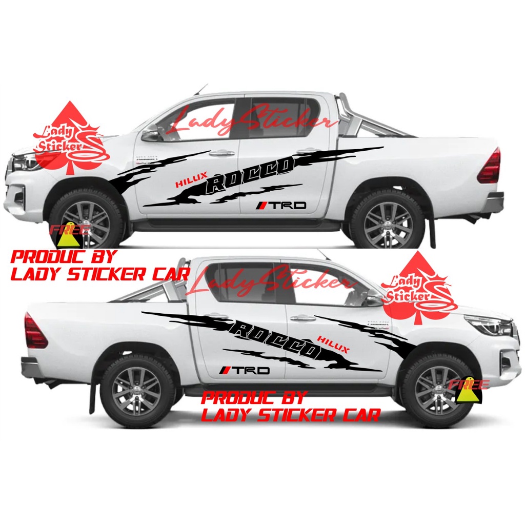 STICKER STIKER MOBIL HILUX ROCCO STRIPING STICKER MOBIL TOYOTA HILUX ROCCO