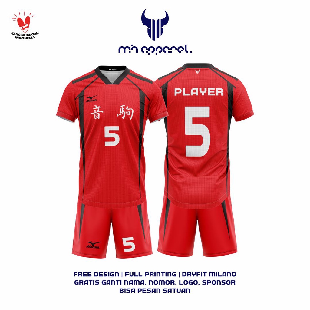 JERSEY VOLLY HAIKYUU FULL PRINTING FREE CUSTOM DESAIN (FREE GANTI NAMA DAN LOGO)
