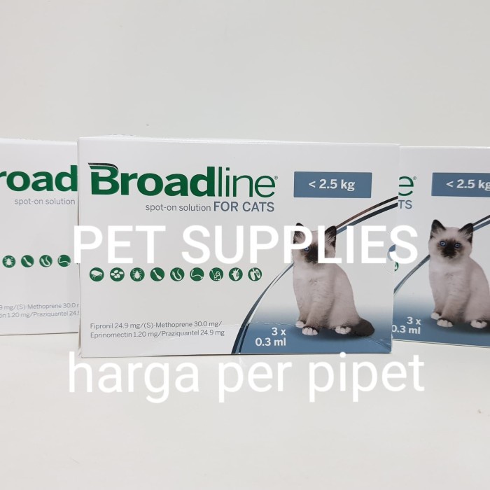 Obat Kutu Kucing Ampuh Dan Komplit, Broadline, Ukuran Sampai 2.5 Kg