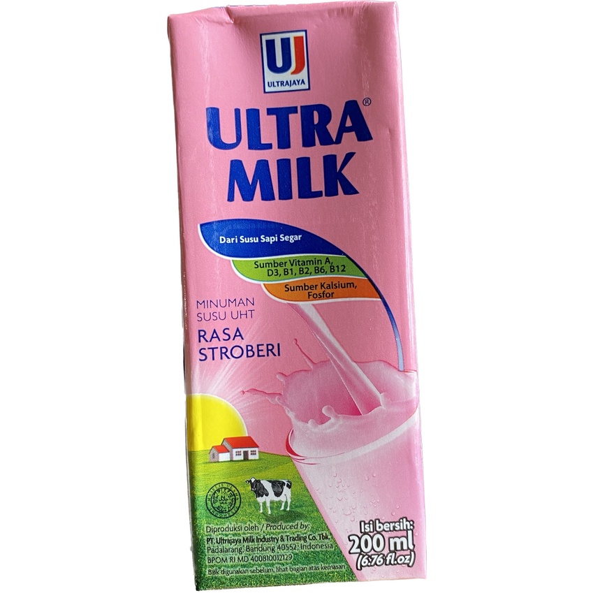 SUSU ULTRA 125 ML COKLAT - STROBERI - FULL CREAM 125 ML &amp; 200 ML