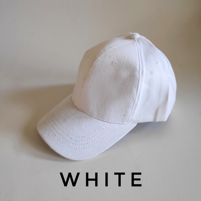 topi bucket wanita rapel cakop unisex (pria wanita) warna coklat putih polos murah - Putih O0E6 topi