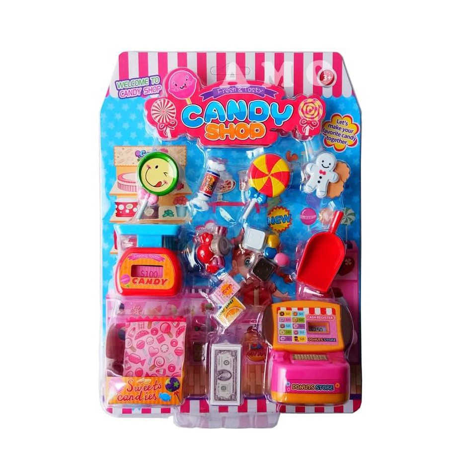 Mainan Anak Candy Shop Playset / Mainan Toko Kasir Permen Candy Shop
