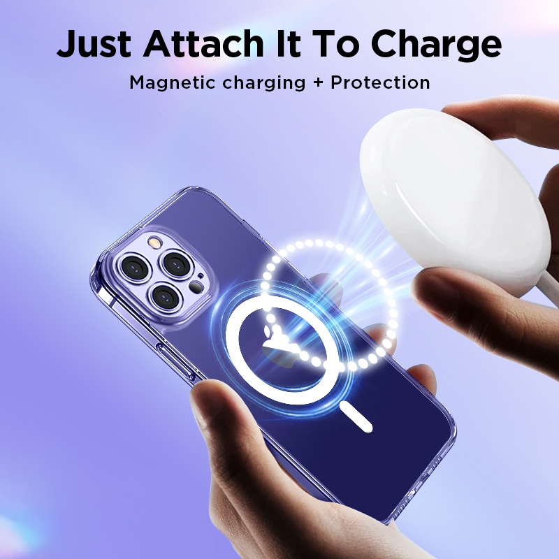 Casing Magnetik IPhone 14 13 / Pro Max 12 / 11 Pro Max X Xs Max XR 7plus / 8plus Aksen Berlian