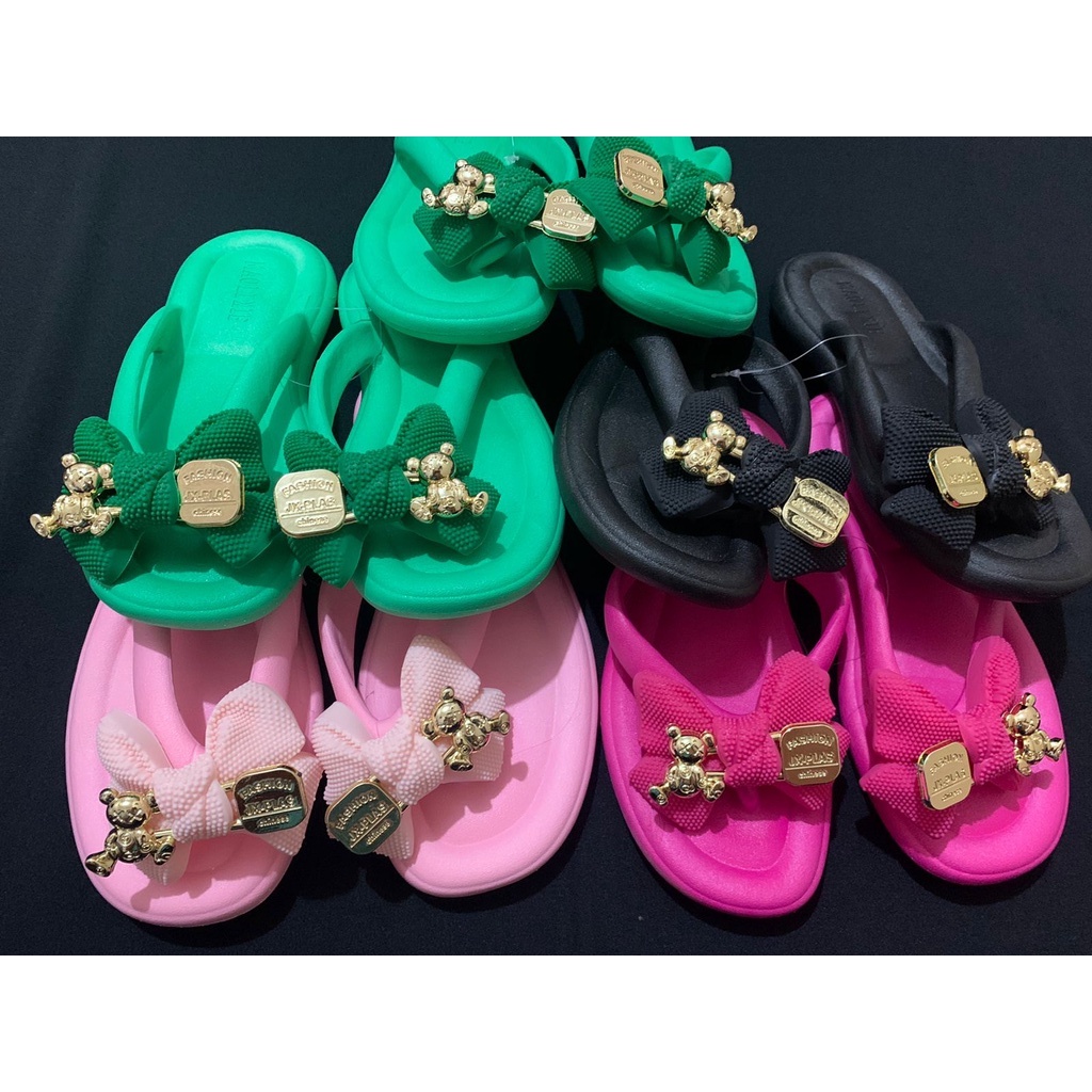 002_Sandal melisa import,Sandal jepit Wanita Import Tebal 2 Cm Bahan Spons Super Ringan Empuk Elastis