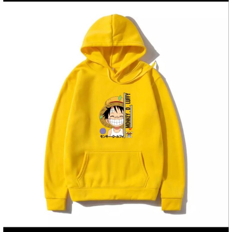 COD/DS/SWEATER HOODIE LUFFY NYENGIR size (M-L-XL-XXL)