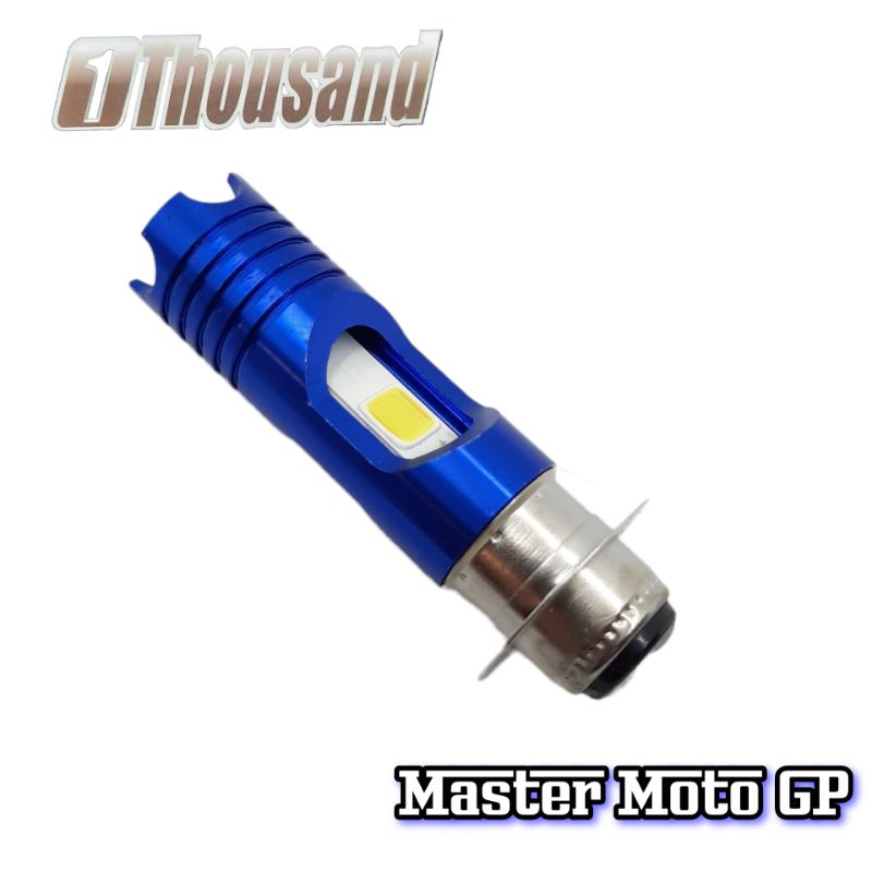 bholam depan 2 sisi senja biru 1thousand lampu depan LED 2 sisi M116 H6 kaki 1 AC DC 1thousand laser biru Mio Vario Beat Supra Grand Jupiter Vega xeon kharisma revo blade