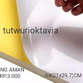 

kertas stiker mengkilap/glossy a4 isi 100 lembar/stiker label a4