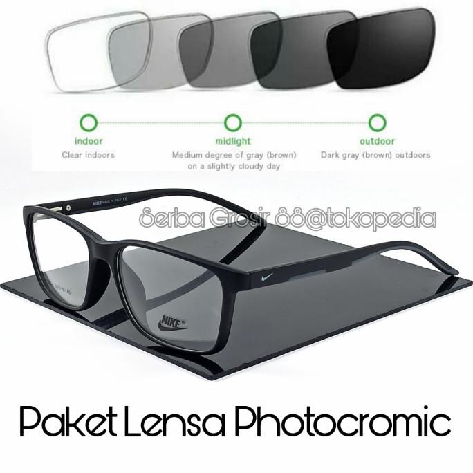 DISKON FRAME KACAMATA MINUS PRIA MODEL NIKE SPORT PAKET LENSA PHOTOCROMIC ORIGINAL