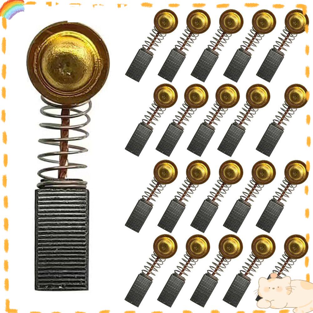 Solighter 20Pcs / Set Mata Bor Brush Rotary Mini 14.5x7.5x6.5mm Bahan Karbon Generik