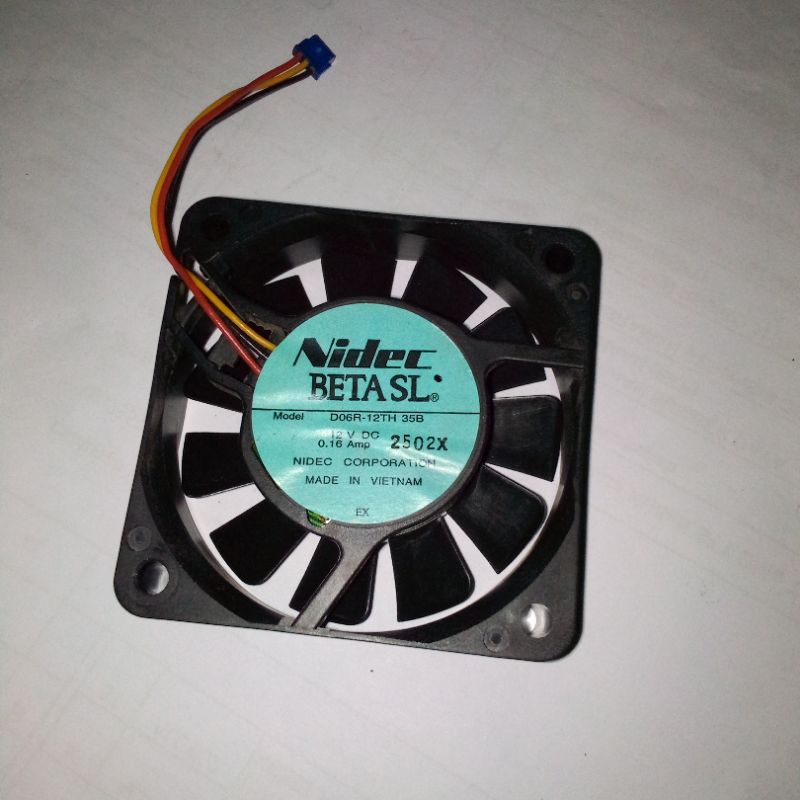FAN 6CM KIPAS PROYEKTOR ORIGINAL NIDEC D06R-12TH 35B 12V 0.16A 3PIN GARANSI