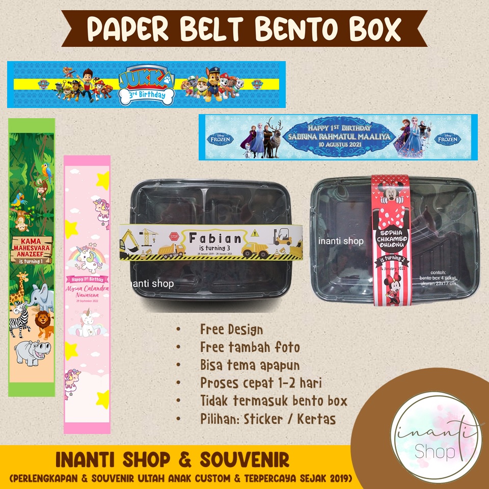 

Sticker / paperbelt Bento Custom