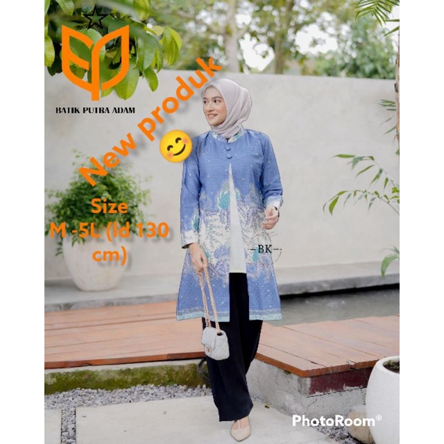 TUNIK BATIK CANTIK KEKINIAN ATASAN BATIK WANITA ELEGAN TUNIK BATIK TERBARU 2022