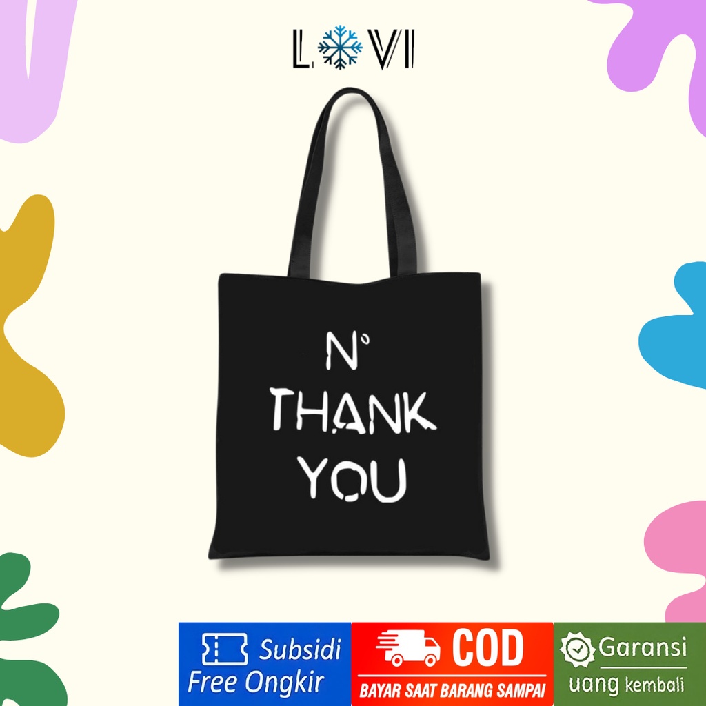 Lovi_id - Tas Tote Bag Thank You