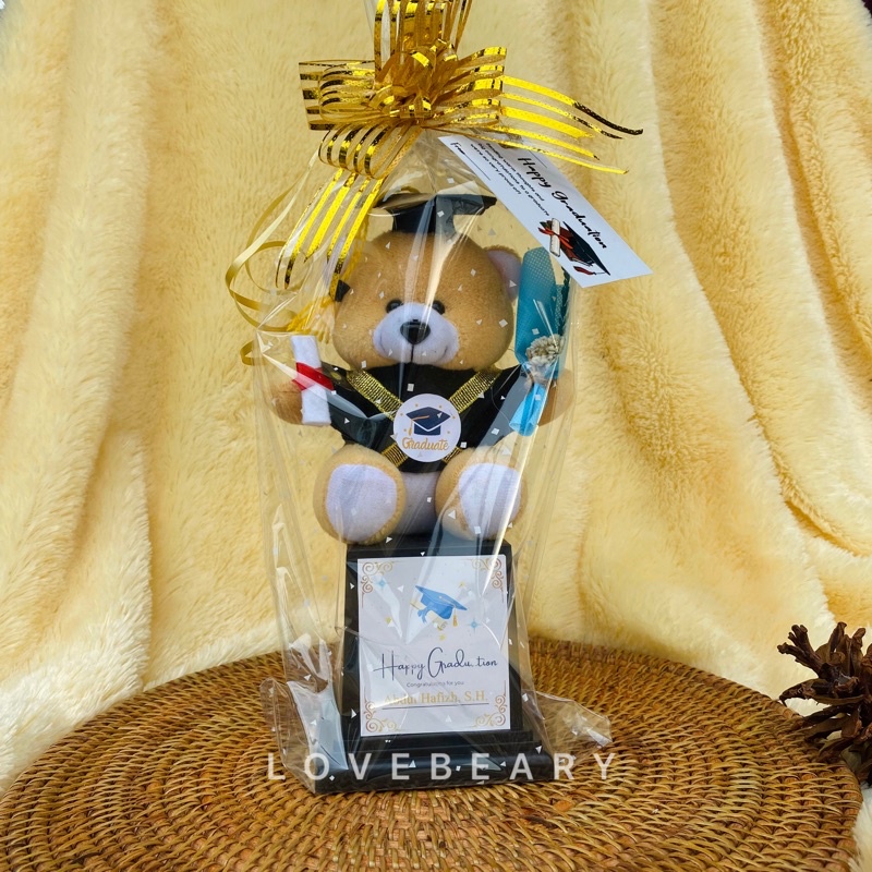 PIALA BONEKA WISUDA TEDY BEAR | HADIAH WISUDA | SOUVENIR WISUDA