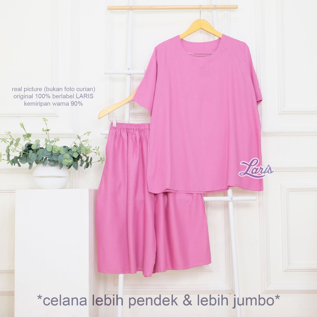 JUMBO | Setelan CELANA PENDEK Carita Bahan Rayon Aneka Warna Fit to XXL 5L LD 120 140 Original Laris