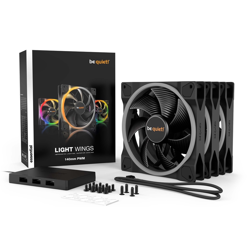 be quiet! Light Wings - 140mm PWM Silent - ARGB - Triple Pack