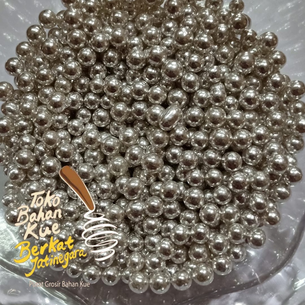 MUTIARA SILVER IMPORT UK. 7MM / 4MM / 2MM ISI 50 GR / HIASAN CAKE