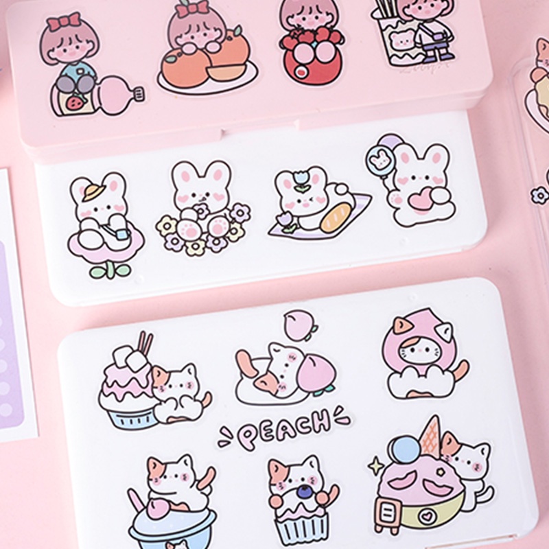 40pcs Stiker Desain Kartun Binatang Peliharaan Model Anti-Air