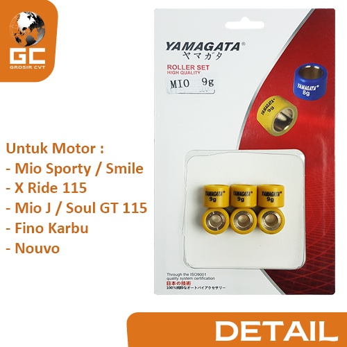 Roller Mio sporty smile soul J GT X Ride Fino Nouvo 110 115 Karbu 7 8 9 10 11,5 Gram Per 3 Butir Yamagata