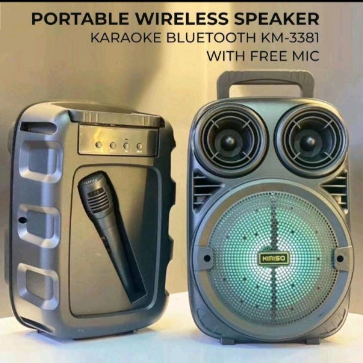 Speaker Bluetooth KIMISO KMS 3381 Free Mic / Speaker Aktif Kimiso kms-3381 High Quality
