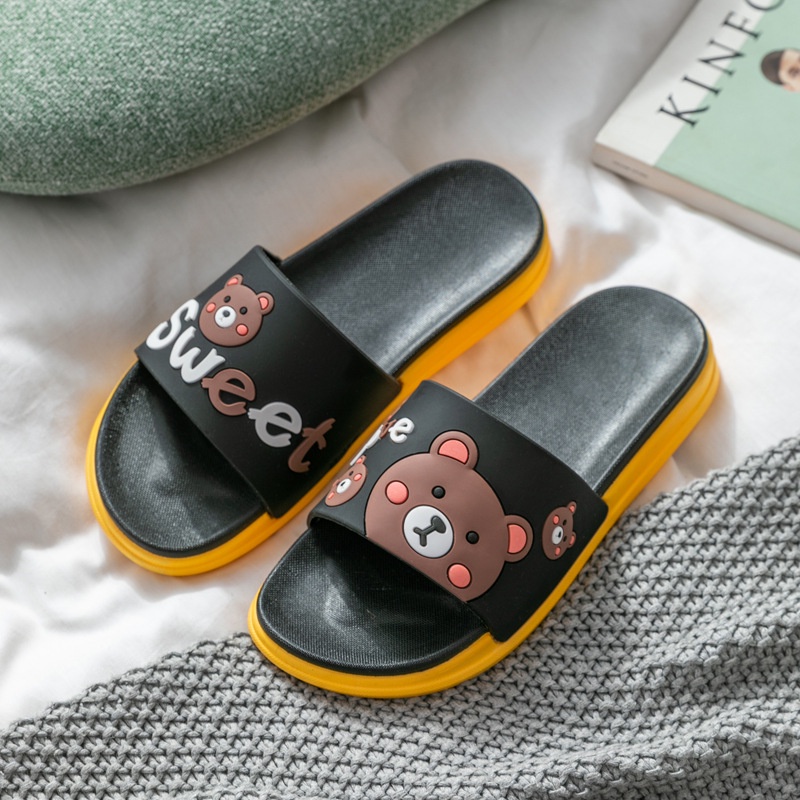 DS-A Sendal / Sandal Slop Wanita Eva Karakter Sweet Bear Imut 0815